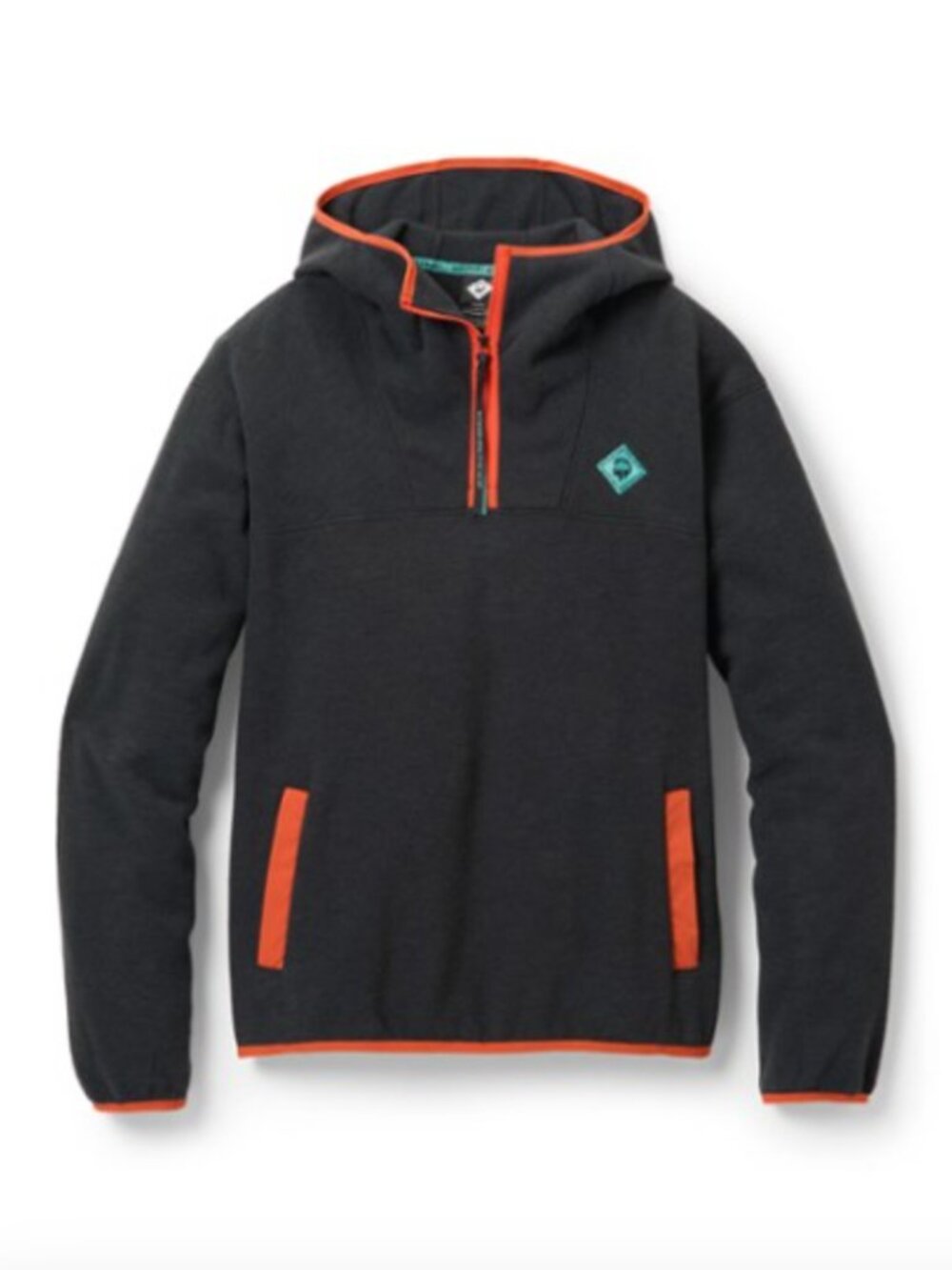 Outdoor Afro x REI Co-op Fleece Pullover Hoodie Gray Orange